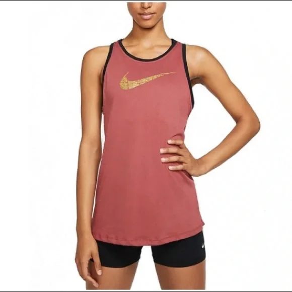 Nike Tops 325 Nike Dri Fit Redsparkly Gold Tank Top Xs Poshmark